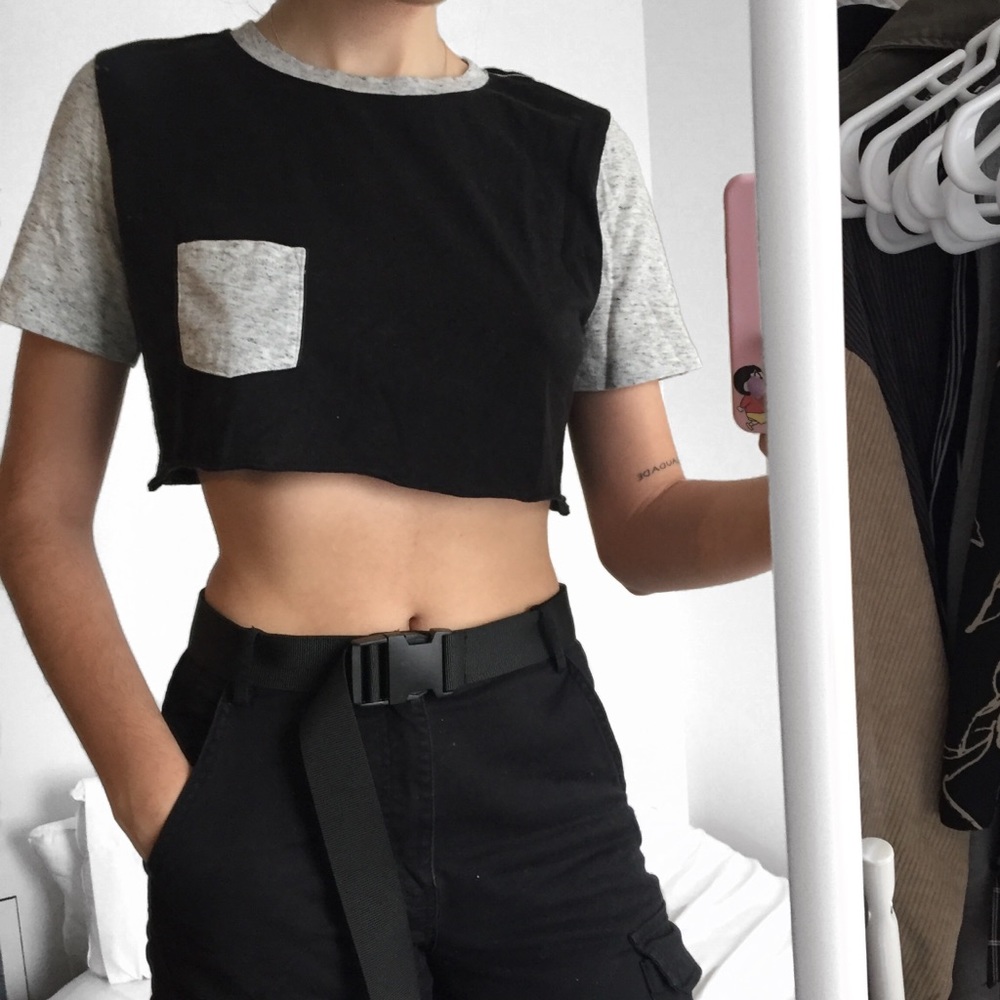 🏴 cropped jersey tee